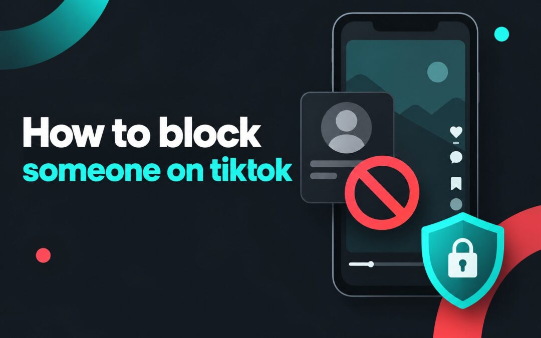 TikTok profile screen highlighting the Block option in the account menu